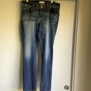 BKE Women's Dark Blue Straight Leg Jeans